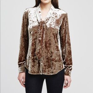 L’Agence Gisele velvet blouse